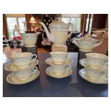 Gorgeous Vintage Noritake Nippon Toki Kaisha tea set-includes teapot, creamer, covered sugar, 6 cup & saucer sets...