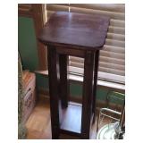 Wooden plant stand, 32" X 11.75" square