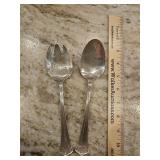 Sterling Silver Spoon & Spork Serving Pieces 92.5 grams...