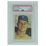 1957 Topps #18 Don Drysdale, Grade has MK qualifie