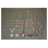 Brighton costume jewelry: 6 necklaces, 5pr earring