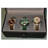 3 Android wristwatches in a fitted box; as is