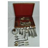 Collection of silver plate flatware; as is