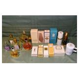 Collection of vintage used perfumes and colognes;