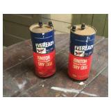 2 EVEREADY IGNITOR DRY CELL BATTERIES