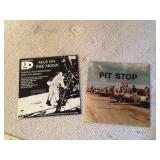 MAN ON THE MOON AND PIT STOP RECORD ALBUMS