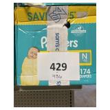 Pampers Newborn 174 diapers