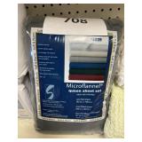 Microflannel queen sheet set