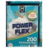 MM power flex tall kitcehn bags 200ct