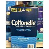 Cottonelle flushable wipes 504ct