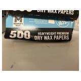 500 ct Dry wax papers