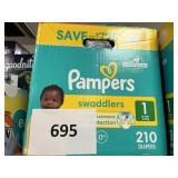 Pampers 210 diapers size 1