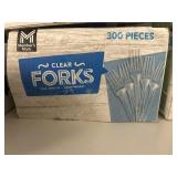 Clear forks 300pcs