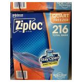 Ziploc quart freezer bags 216ct