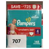 Pampers 148 diapers size 4