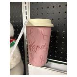 Longaberger Hope cup & lid-used