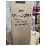 LED mini lights 200ct warm white