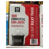 1000 Commercial can liners 10gal