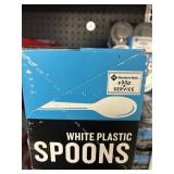 White plastic spoons 600ct