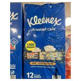 Kleenex 12 flat  boxes