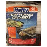 Hefty food storage containers 60pcs