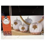 Ceramic pumpkin decor set of 3