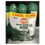 Off! deep wood repellent spray 3-9 oz cans