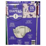 Diapers 176 ct size 1