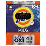 Tide pods oxi 104 pacs