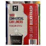 1000 Commercial can liners 10 gal