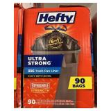 Hefty ultra strong 33G 90 bags