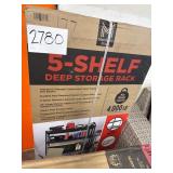 5-Shelf deep storage rack