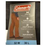 Coleman fleece lined pants 32x30