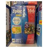 Ziploc slider storage variety pack 166ct