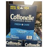 Cottonelle flushable wipes 12 pk