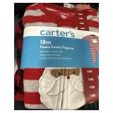 Carters 18m fleece footie PJ  2ct