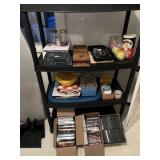 Cookbooks- tupperware- balls- sewing lot-shelf