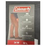 Coleman fleece lined pant 34x32