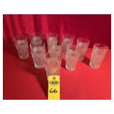 10 Vintage 5.5" Glasses