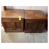 2 End Tables 22" Hx 24" Wx 24" D