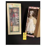 2 New Porcelain Dolls