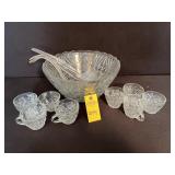 Vintage Punch Bowl & 8 Cups