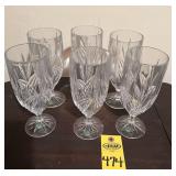 6 Shannon Crystal Glasses - New