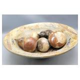 Large Pottery Bowl with Fruit