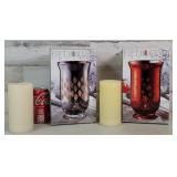 Fifth Avenue Crystal 10" Hurricanes w/Tealights &