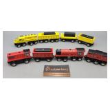 Wood Toy Trains Lot