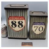 Pair of Tin Canisters