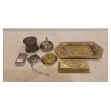 (7) Assorted Items Including (3) Brass Pieces &