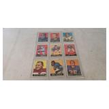 (9) Assorted 1961 Topps Football Cards