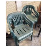 (6) Plastic Patio Chairs